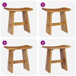 vidaXL Tabouret Bois de teck massif