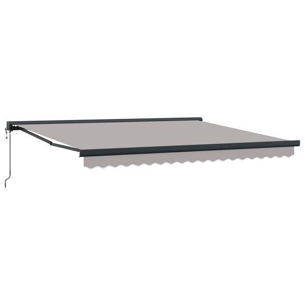 vidaXL Auvent Gris clair 400 × 300 cm Polyester et Aluminium