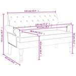 vidaXL Banc avec dossier bleu 120x62x75 5 cm tissu