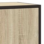vidaXL Buffet chêne sonoma 68x35x76 cm bois d'ingénierie et métal