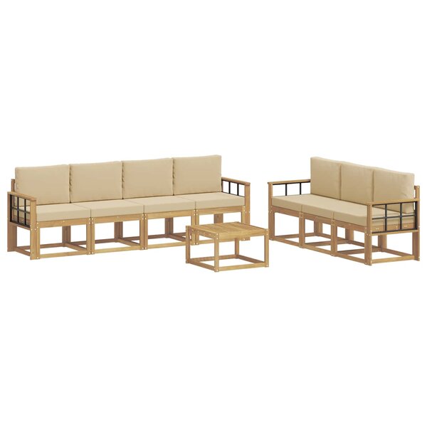 vidaXL Ensemble de canapés d'extérieur 7 Pièces