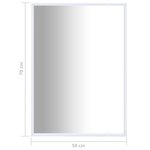 vidaXL Miroir Blanc 70x50 cm