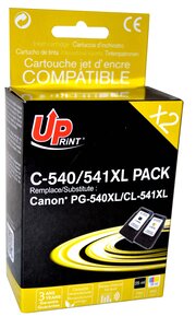 Pack UPrint compatible CANON PG-540 XL/CL-541 XL  2 cartouches