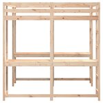 vidaXL Lit superposé et bureau et échelle 180x200cm bois de pin massif
