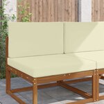 vidaXL Coussin de canapé d'extérieur 2 Pièces Crème Polyester