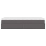 VidaXL Cadre de lit ottoman avec matelas gris 90x200 cm similicuir