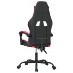 vidaXL Chaise de jeu pivotante Noir et rouge Similicuir
