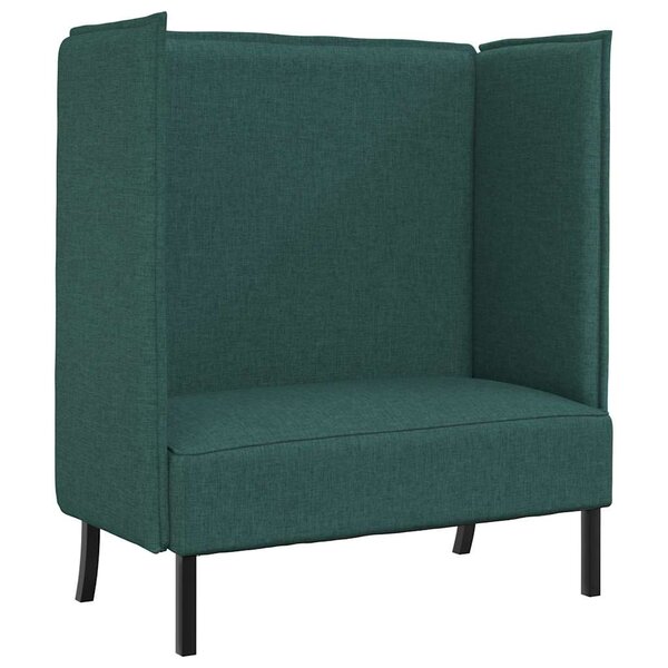 vidaXL Canapé à Haut Dossier Vert foncé 109 x 56 x 121 cm tissu