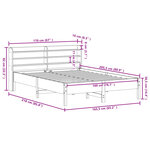 vidaXL Cadre de lit sans matelas cire marron 160x200cm bois pin massif