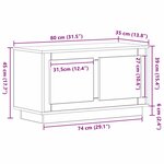 Meuble TV vidaXL en vieux bois 80x35x45 cm en bois aggloméré