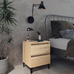 vidaXL Tables de chevet 2 Pièces chêne sonoma 40x35x50 cm bois ingénierie