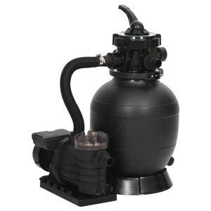 vidaXL Filtre à sable de piscine avec préfiltre noir