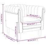 vidaXL Fauteuil gris clair Velours
