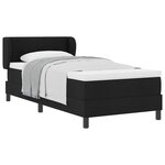 vidaXL Lit à ressorts avec matelas Noir 100 x 200 cm tissu