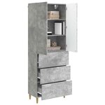 vidaXL Ensemble de Meubles 2 Pièces Gris béton 66 x 34 5 x 90 cm