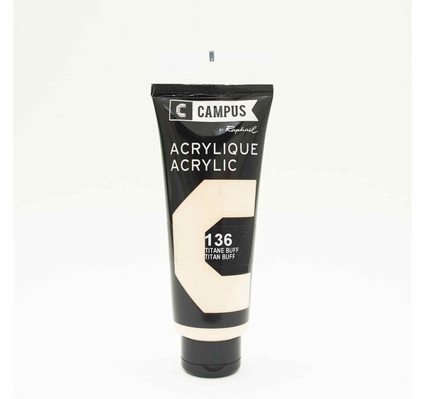 Peinture acrylique 100 ml - Jaune titane buff n°136