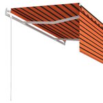 vidaXL Auvent rétractable automatique store 3 5x2 5 m Orange et marron