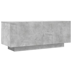 vidaXL Meuble TV Gris béton 100x35x40 cm Bois d'ingénierie