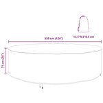 vidaXL Housse pour mobilier d'extérieur 320 x 320 x 71 cm Tissu 210D