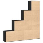 vidaXL Bibliothèque Chêne noir 155 x 24 x 160 cm Bois d'ingénierie