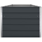 vidaXL Jardinière Anthracite 195 x 100 x 45 cm Acier galvanisé