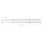 vidaXL Clôture de jardin avec dessus en lance Acier 11 9 x 1 2 m Noir