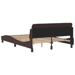 vidaXL Cadre de lit sans matelas marron foncé 140x200 cm tissu