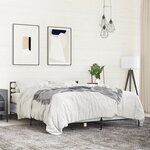 vidaXL Cadre de lit sans matelas sonoma gris 120x200 cm