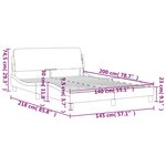 vidaXL Cadre de lit Dover vert foncé 140x200 cm velours