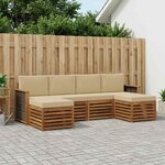 vidaXL Ensemble de canapés d'extérieur 5 pc
