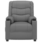 vidaXL Fauteuil inclinable Gris Similicuir