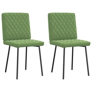 vidaXL Chaises à manger lot de 2 Vert clair Velours