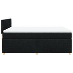 vidaXL Sommier à lattes de lit avec matelas Noir 140x190 cm Tissu