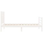 vidaXL Cadre de lit sans matelas blanc bois massif