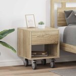 vidaXL Table de chevet 2 Pièces Chêne Sonoma 40 5 x 40 x 48 cm