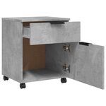 vidaXL Classeur mobile avec roues Gris béton 45x38x54 cm
