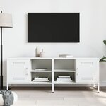 vidaXL Meubles TV 2 Pièces blanc 68x39x50 5 cm acier