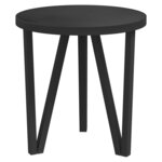 vidaXL Table à thé Noir Ø35 cm MDF