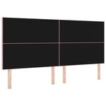 vidaXL Tête de lit Montage mural Géométrique Rose 200 cm Velours