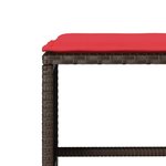 vidaXL Salon de jardin 4 Pièces avec coussins marron résine tressée