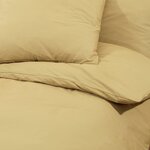 vidaXL Ensemble de housse de couette Taupe 200x200 cm Coton