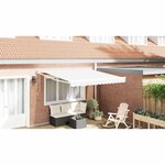 vidaXL Auvent Blanc 3 x 2 5 m Polyester et métal