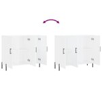 vidaXL Buffet blanc 90x34x80 cm bois d'ingénierie