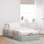 vidaXL Cadre de lit ottoman sans matelas gris clair 80x200 cm velours