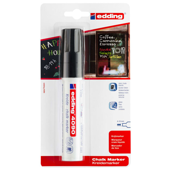 edding Marqueur à craie Noir 4-15 mm 4090