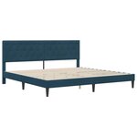 vidaXL Cadre de lit avec matelas Bleu 200 x 200 cm Velours