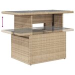 vidaXL Salon de jardin avec coussins 10 Pièces beige résine tressée