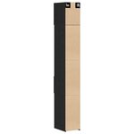 Cabinet de rangement slim vidaXL Chêne noir 30x42.5x225 cm Bois reconstitué