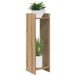 vidaXL Support de Plante Chêne artisanal 30 x 30 x 100 cm