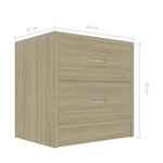 vidaXL Table de chevet Chêne sonoma 40x30x40 cm Bois d'ingénierie